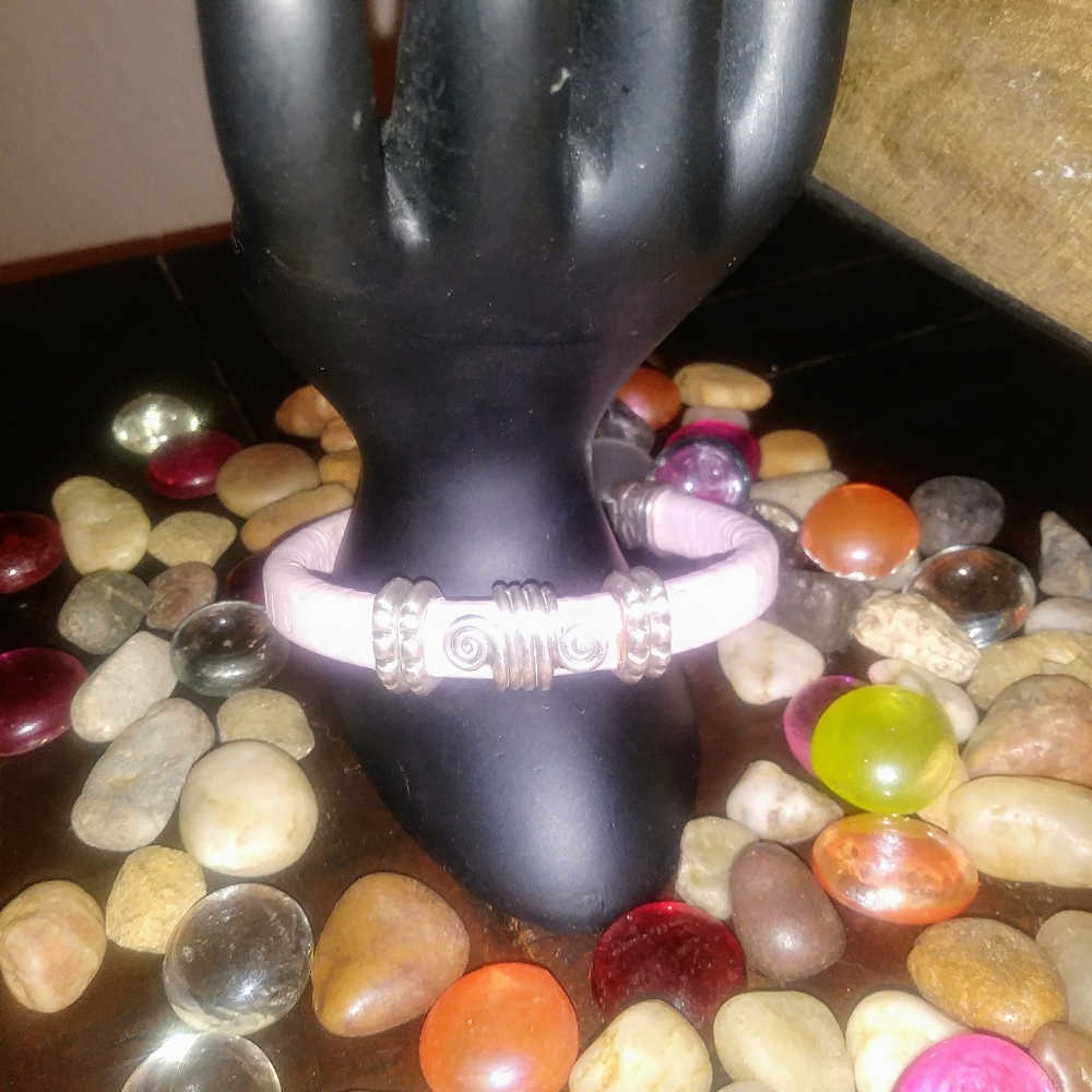 NWT- cork and sterling silver bracelet